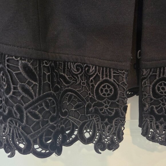 Chico's Dressy Black Long Sleeve Blazer with fancy trim. NWT Size 2 / Large / 14 - Picture 2 of 8